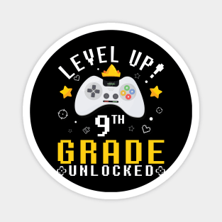 Gamer Fans Students Level Up 9th Grade Unlocked First Day Of School Magnet